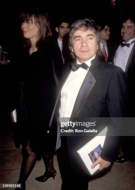 Actor Dudley Moore and wife Brogan Lane attend The Society of Singers' Second Annual Ella Award Salute to Frank Sinatra on December 3, 1990 at...