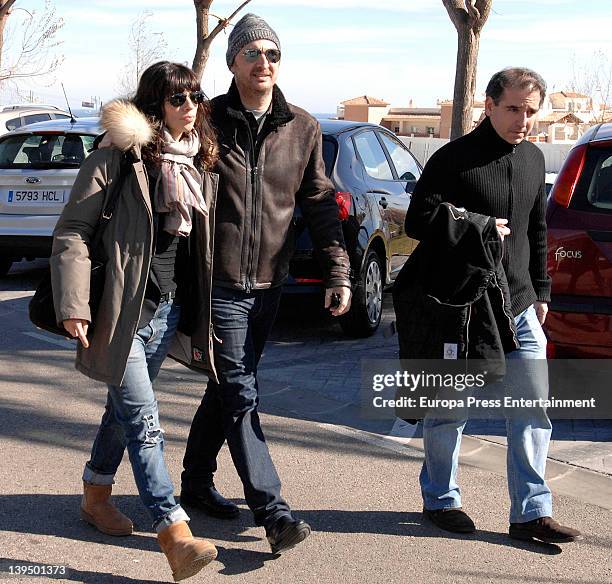 Pedro Larranaga , Maribel Verdu and doctor Gonzalo Sanz visit Carlos Larranaga on February 5, 2012 in Benalmadena, Spain. Carlos Larranaga has been...