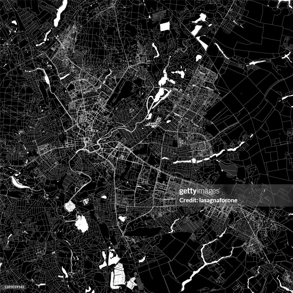 Kharkiv, Ukraine Vector Map