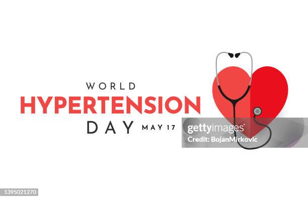 ilustraciones, imágenes clip art, dibujos animados e iconos de stock de día mundial de la hipertensión, 17 de mayo. vector - heart month