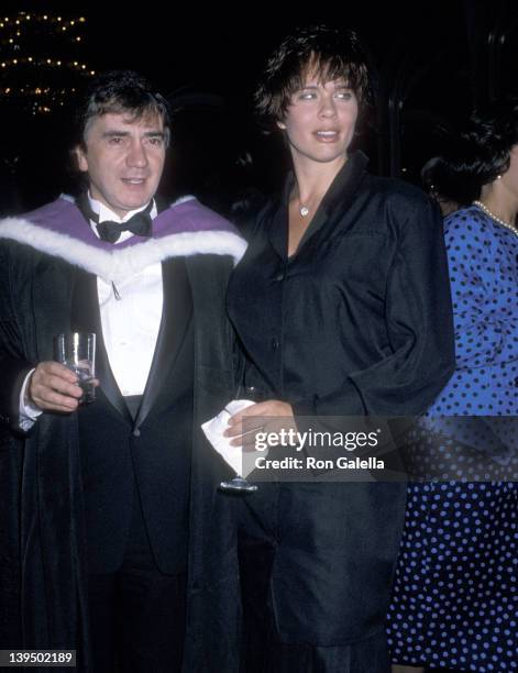 Actor Dudley Moore and wife Brogan Lane attend the Oxford University's $400 Million Fundraiser Campaign Kick-Off Dinner on September 19, 1989 at The...