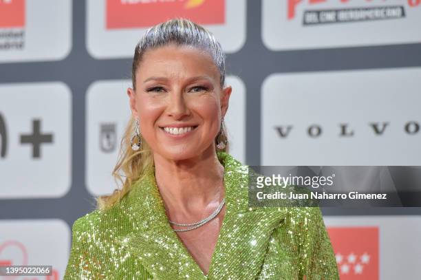 Anne Igartiburu attends the Platino Awards for Ibero-American Cinema 2022 at Palacio Municipal de Congresos-IFEMA Madrid on May 01, 2022 in Madrid,...