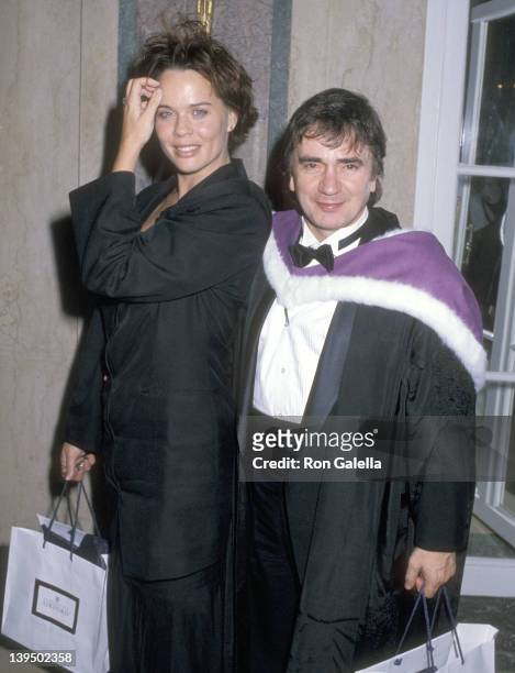Actor Dudley Moore and wife Brogan Lane attend the Oxford University's $400 Million Fundraiser Campaign Kick-Off Dinner on September 19, 1989 at The...