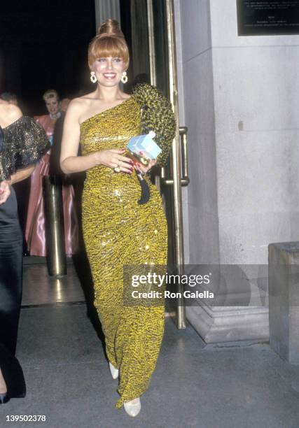 Cosmetic entrepreneur Georgette Mosbacher attends The Freedom Award Dinner Salute to The Honorable John C. Whitehead on September 14, 1987 at The...