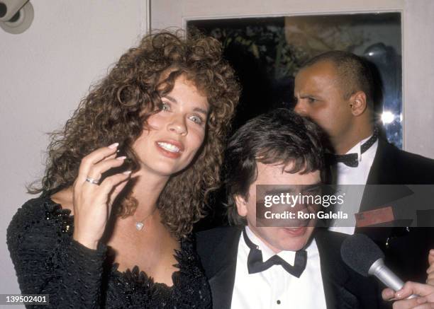 Actor Dudley Moore and wife Brogan Lane attend the 61st Annual Academy Awards After Party Hosted by Irving "Swifty" Lazar on March 29, 1989 at Spago...