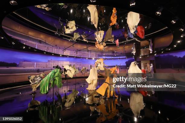 View inside the "In America: An Anthology of Fashion" exhibition during the 2022 Met Gala at The Metropolitan Museum of Art on May 02, 2022 in New...