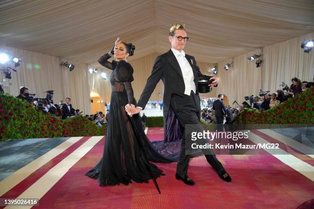 Vanessa Hudgens and Hamish Bowles arrive at The 2022 Met Gala Celebrating "In America: An Anthology of Fashion" at The Metropolitan Museum of Art on...