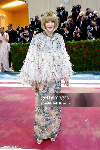 Anna Wintour attends The 2022 Met Gala Celebrating "In America: An Anthology of Fashion" at The Metropolitan Museum of Art on May 02, 2022 in New...