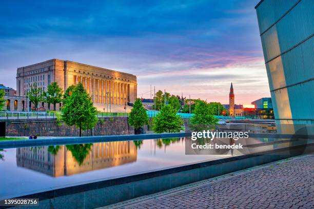 parliament house helsinki finland - parliament-building stock pictures, royalty-free photos & images