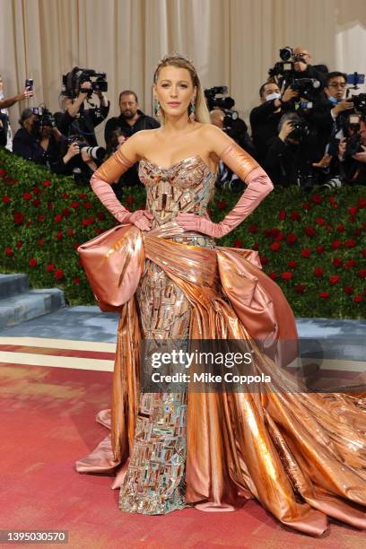 Met Gala Co-Chair Blake Lively attends The 2022 Met Gala Celebrating "In America: An Anthology of Fashion" at The Metropolitan Museum of Art on May...