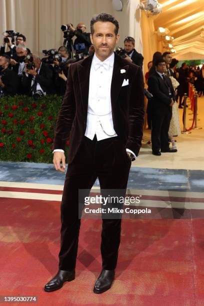 Met Gala Co-Chair Ryan Reynolds attends The 2022 Met Gala Celebrating "In America: An Anthology of Fashion" at The Metropolitan Museum of Art on May...