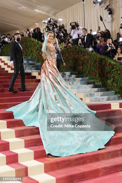 Met Gala Co-Chair Blake Lively attends The 2022 Met Gala Celebrating "In America: An Anthology of Fashion" at The Metropolitan Museum of Art on May...