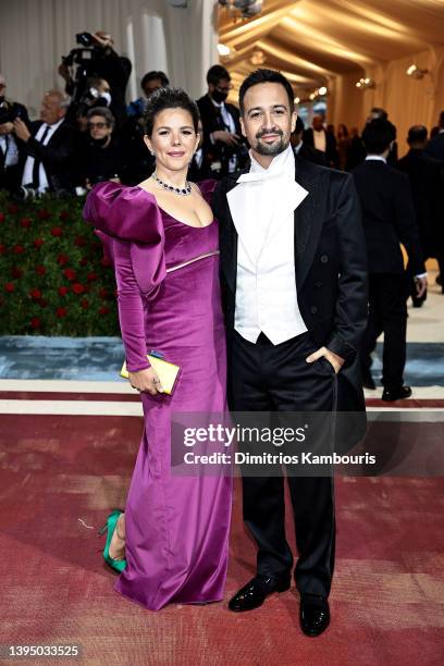 Vanessa Nadal and 2022 Met Gala Co-Chair Lin-Manuel Miranda attend The 2022 Met Gala Celebrating "In America: An Anthology of Fashion" at The...