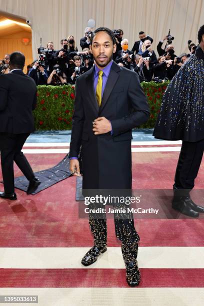 Kelvin Harrison Jr. Attends The 2022 Met Gala Celebrating "In America: An Anthology of Fashion" at The Metropolitan Museum of Art on May 02, 2022 in...