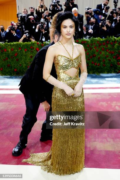 Camila Mendes attends The 2022 Met Gala Celebrating "In America: An Anthology of Fashion" at The Metropolitan Museum of Art on May 02, 2022 in New...