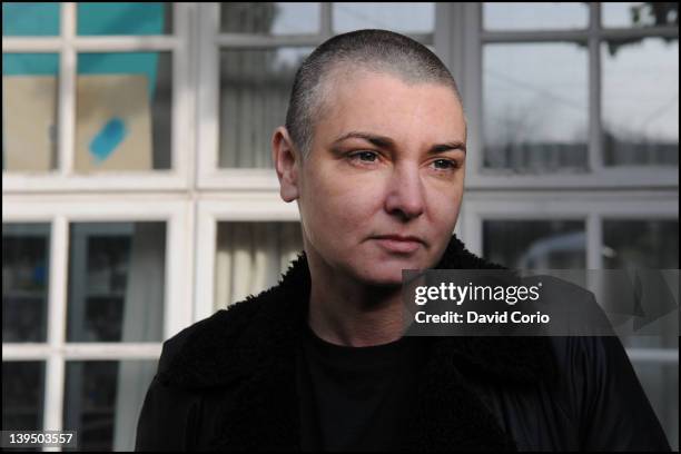 3rd FEBRUARY: Irish singer and songwriter Sinead O'Connor posed at her home in County Wicklow, Republic Of Ireland on 3rd February 2012.