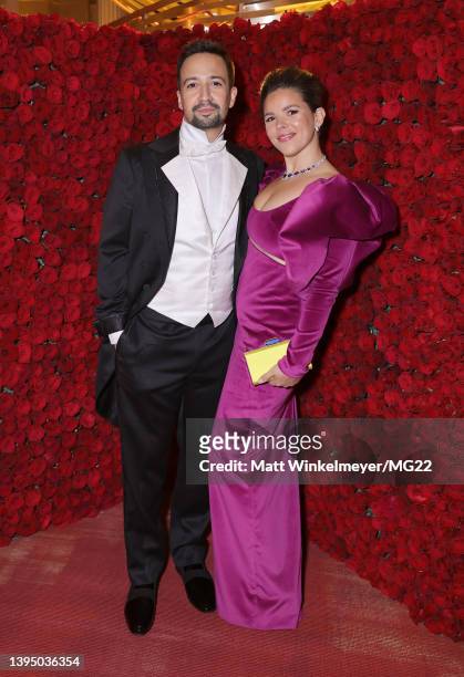 Co-Chair Lin-Manuel Miranda and Vanessa Nadal attend The 2022 Met Gala Celebrating "In America: An Anthology of Fashion" at The Metropolitan Museum...