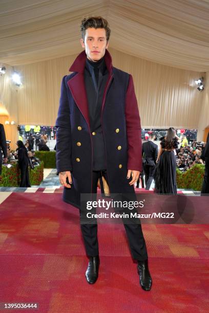 Shawn Mendes arrives at The 2022 Met Gala Celebrating "In America: An Anthology of Fashion" at The Metropolitan Museum of Art on May 02, 2022 in New...