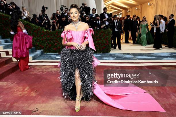 Ashley Park attends The 2022 Met Gala Celebrating "In America: An Anthology of Fashion" at The Metropolitan Museum of Art on May 02, 2022 in New York...