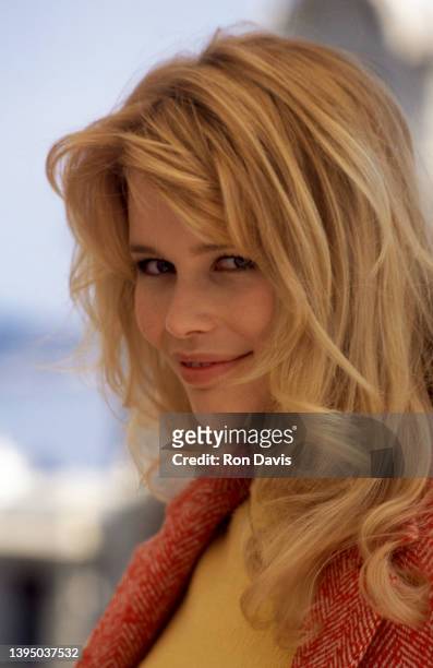 German model and actress Claudia Schiffer, poses for a portrait at the 1995 World Music Awards on May 3, 1995 in Monte Carlo, Monaco.
