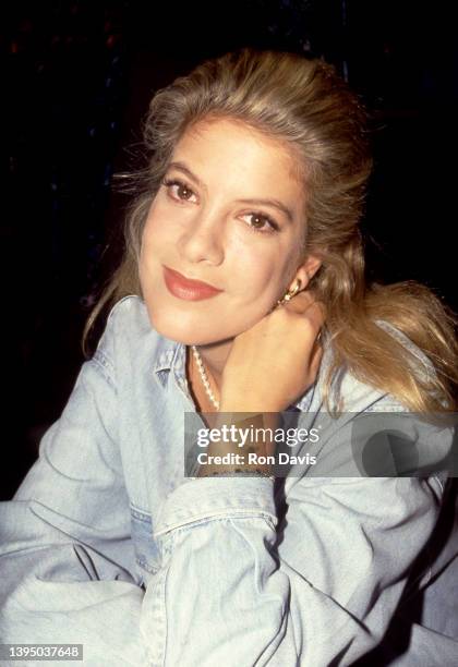 American actress and author Tori Spelling, poses for a portrait at the Launch the Release of 'Beverly Hills, 90210' Series Pilot on Video at The...