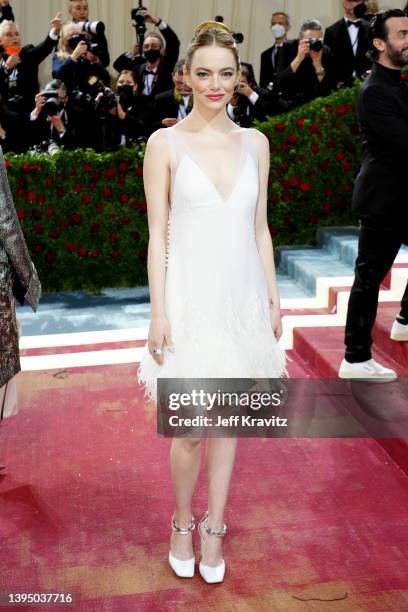 Emma Stone attends The 2022 Met Gala Celebrating "In America: An Anthology of Fashion" at The Metropolitan Museum of Art on May 02, 2022 in New York...