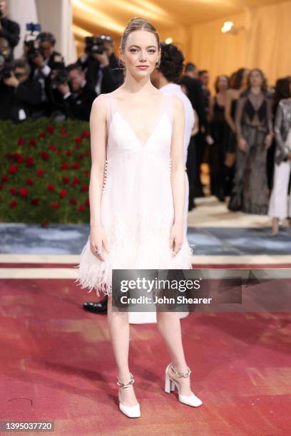 Emma Stone attends The 2022 Met Gala Celebrating "In America: An Anthology of Fashion" at The Metropolitan Museum of Art on May 02, 2022 in New York...