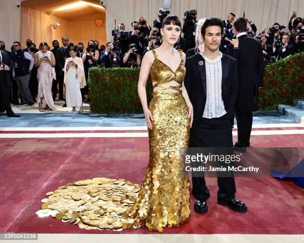Rachel Brosnahan and Joseph Altuzarra attend The 2022 Met Gala Celebrating "In America: An Anthology of Fashion" at The Metropolitan Museum of Art on...