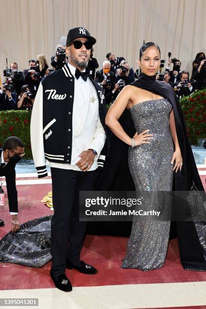 Swizz Beatz and Alicia Keys attendThe 2022 Met Gala Celebrating "In America: An Anthology of Fashion" at The Metropolitan Museum of Art on May 02,...