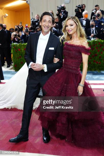 Adrien Brody and Georgina Chapman attend The 2022 Met Gala Celebrating "In America: An Anthology of Fashion" at The Metropolitan Museum of Art on May...