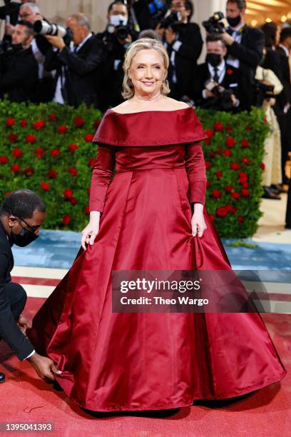 Hillary Clinton attends The 2022 Met Gala Celebrating "In America: An Anthology of Fashion" at The Metropolitan Museum of Art on May 02, 2022 in New...