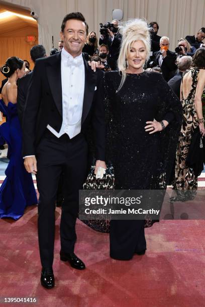 Hugh Jackman and Deborra-Lee Furness attend The 2022 Met Gala Celebrating "In America: An Anthology of Fashion" at The Metropolitan Museum of Art on...