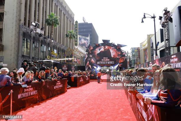 Atmosphere at Marvel Studios' "Doctor Strange In The Multiverse Of Madness" premiere at Dolby Theatre on May 02, 2022 in Hollywood, California.
