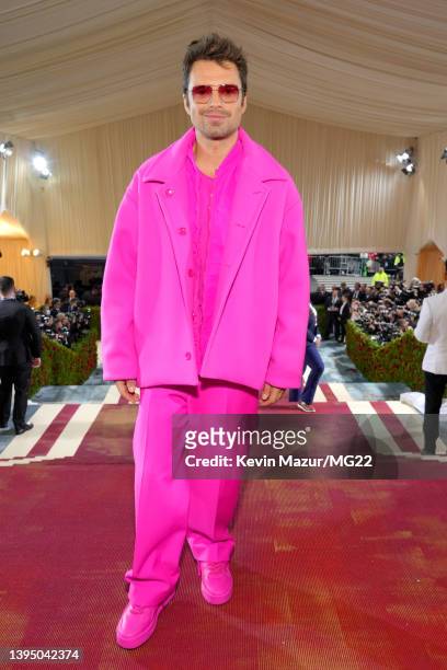 Sebastian Stan arrives at The 2022 Met Gala Celebrating "In America: An Anthology of Fashion" at The Metropolitan Museum of Art on May 02, 2022 in...