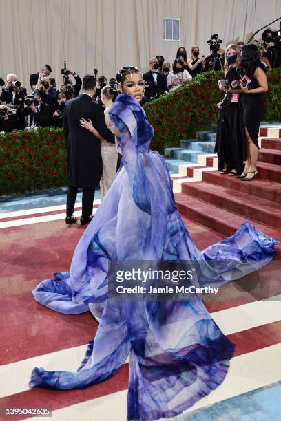 Teyana Taylor attends The 2022 Met Gala Celebrating "In America: An Anthology of Fashion" at The Metropolitan Museum of Art on May 02, 2022 in New...