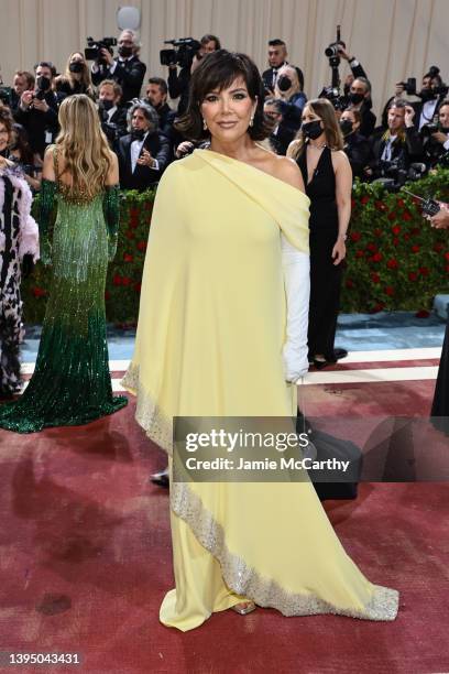 Kris Jenner attends The 2022 Met Gala Celebrating "In America: An Anthology of Fashion" at The Metropolitan Museum of Art on May 02, 2022 in New York...