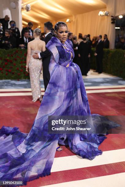 Teyana Taylor attends The 2022 Met Gala Celebrating "In America: An Anthology of Fashion" at The Metropolitan Museum of Art on May 02, 2022 in New...