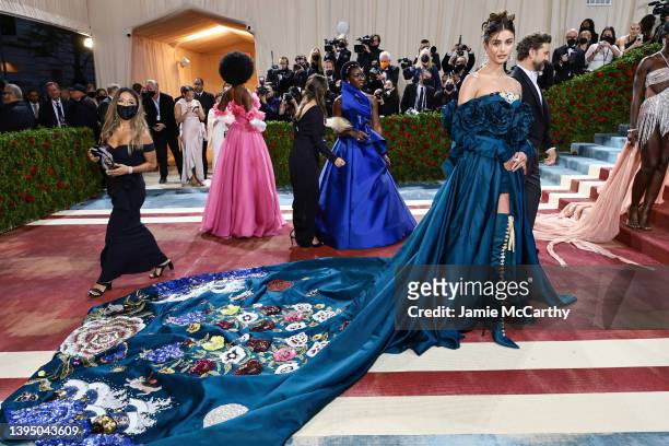 Taylor Hill attends The 2022 Met Gala Celebrating "In America: An Anthology of Fashion" at The Metropolitan Museum of Art on May 02, 2022 in New York...