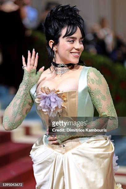 Billie Eilish attends The 2022 Met Gala Celebrating "In America: An Anthology of Fashion" at The Metropolitan Museum of Art on May 02, 2022 in New...