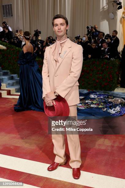 Patrick Schwarzenegger attends The 2022 Met Gala Celebrating "In America: An Anthology of Fashion" at The Metropolitan Museum of Art on May 02, 2022...