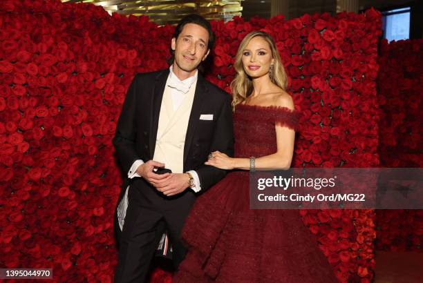 Adrien Brody and Georgina Chapman attend The 2022 Met Gala Celebrating "In America: An Anthology of Fashion" at The Metropolitan Museum of Art on May...