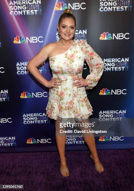 Lauren Ash attends NBC's "American Song Contest" Week 7 Semi-Finals Part 2 Live Premiere and Red Carpet at Universal Studios Hollywood on May 02,...