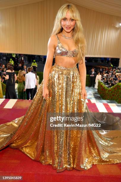 Sabrina Carpenter arrives at The 2022 Met Gala Celebrating "In America: An Anthology of Fashion" at The Metropolitan Museum of Art on May 02, 2022 in...