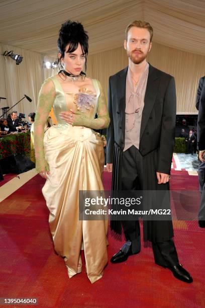 Billie Eilish and Finneas O'Connell arrive at The 2022 Met Gala Celebrating "In America: An Anthology of Fashion" at The Metropolitan Museum of Art...