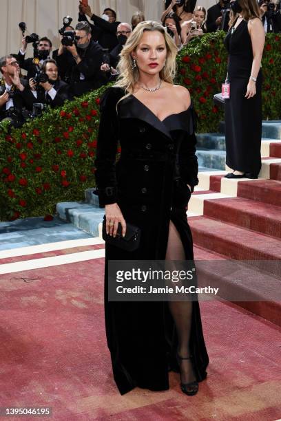 Kate Moss attends The 2022 Met Gala Celebrating "In America: An Anthology of Fashion" at The Metropolitan Museum of Art on May 02, 2022 in New York...