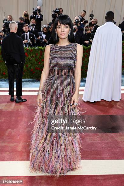 Lily Allen attends The 2022 Met Gala Celebrating "In America: An Anthology of Fashion" at The Metropolitan Museum of Art on May 02, 2022 in New York...