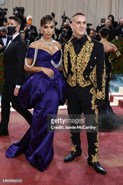 Anitta and Jeremy Scott attend The 2022 Met Gala Celebrating "In America: An Anthology of Fashion" at The Metropolitan Museum of Art on May 02, 2022...