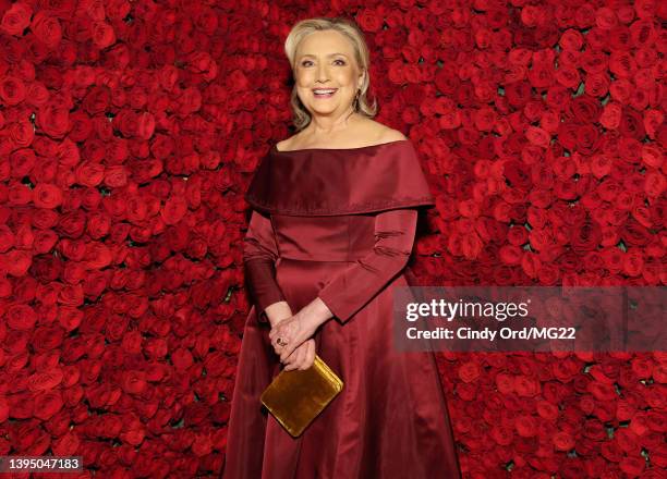 Hillary Clinton attends The 2022 Met Gala Celebrating "In America: An Anthology of Fashion" at The Metropolitan Museum of Art on May 02, 2022 in New...