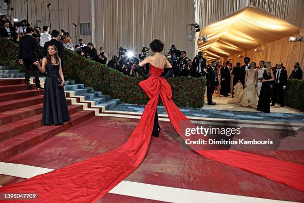 Shalom Harlow attends The 2022 Met Gala Celebrating "In America: An Anthology of Fashion" at The Metropolitan Museum of Art on May 02, 2022 in New...