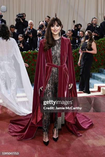 Dakota Johnson attends The 2022 Met Gala Celebrating "In America: An Anthology of Fashion" at The Metropolitan Museum of Art on May 02, 2022 in New...